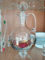 karaf en zes wijnglazen kristal, Antiek en Kunst, Antiek | Glas en Kristal, Ophalen