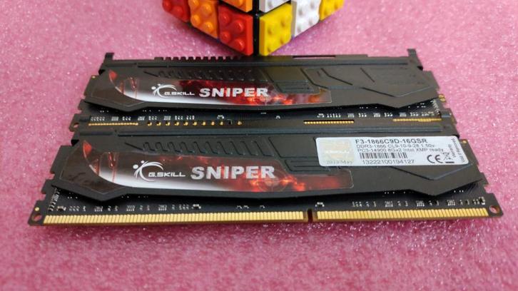 G.Skill Sniper F3-1866C9D-16GSR DDR3 Geheugen, Computers en Software, RAM geheugen, Zo goed als nieuw, Desktop, 16 GB, DDR3, Ophalen of Verzenden