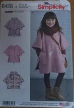 Naaipatroon Simplicity 8428 poncho voor meisjes, Overige merken, Overige typen, Kind, Ophalen of Verzenden