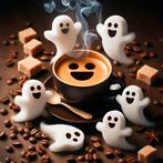 Diamond Painting halloween koffie 20x20cm (rond), Ophalen of Verzenden, Nieuw, Knutselwerk