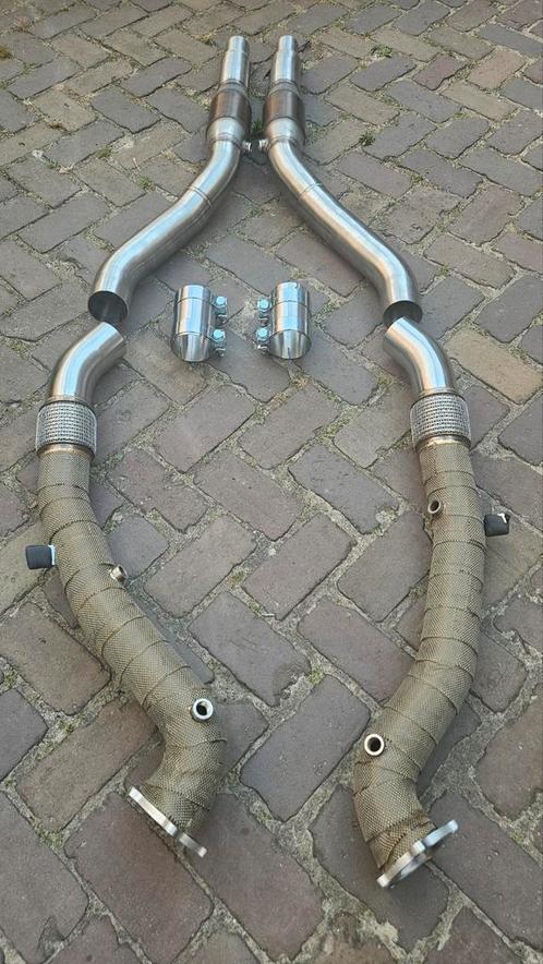 Uitlaat 3 inch downpipe AUDI RS7 / S7 / RS6 / S6 C7 4.0T ZIE, Auto diversen, Tuning en Styling, Ophalen of Verzenden