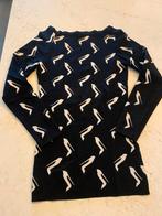 Zwarte jurk met hakken print maat 36, Zwart, Ophalen of Verzenden, Zo goed als nieuw, Nikkie