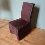 4 Nette Bruine Eetkamerstoelen met Wieltjes, Huis en Inrichting, Stoelen, Ophalen, Zo goed als nieuw, Bruin, Vier
