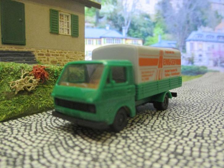Volkswagen LT 28 met huif - Werbemodell Hensler KG Homburg, Hobby en Vrije tijd, Modelauto's | 1:87, Zo goed als nieuw, Ophalen of Verzenden