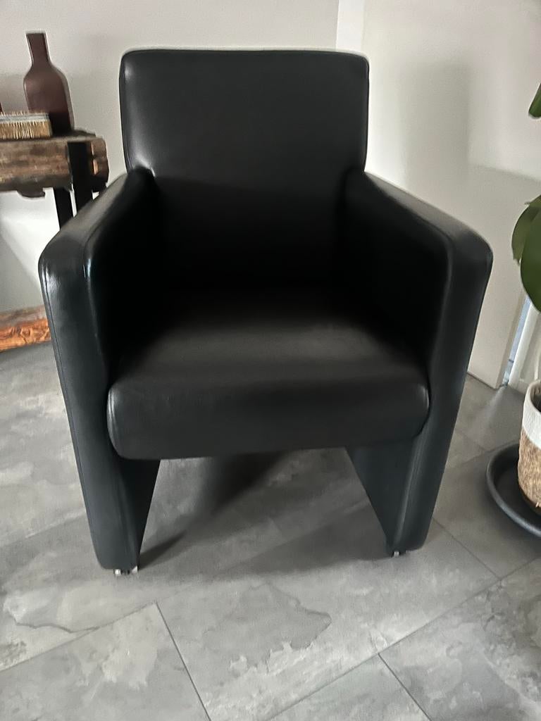 Eettafel met 6 stoelen, Huis en Inrichting, Ophalen, Gebruikt, Zwart, Vijf, Zes of meer stoelen