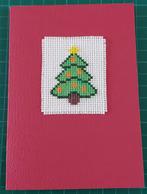 geborduurde kerstkaart met kerstboom (1652), Ophalen of Verzenden, Nieuw, Kerst