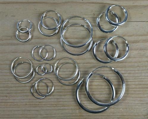 Gladde Oorringen - Creolen - Oorringetjes Zilver - v.a. 7,50, Sieraden, Tassen en Uiterlijk, Oorbellen, Nieuw, Hangers, Zilver