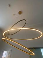 Nemo Ellise triple hanglamp in goud, materiaal aluminium, Huis en Inrichting, Lampen | Hanglampen, Metaal, Zo goed als nieuw, Ophalen