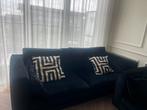 2x 3 zits zwartw suede goossens banken, Ophalen of Verzenden, Zo goed als nieuw