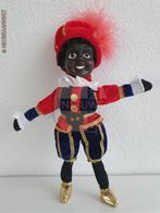 Authentieke etalage zwarte Piet pop - 20cm, rood/blauw, Verzenden, Zo goed als nieuw