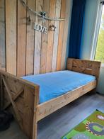 Steigerhouten bed 90x200 incl zgan matras, Kinderen en Baby's, Kinderkamer | Bedden, Gebruikt, Matras, 85 tot 100 cm, Ophalen