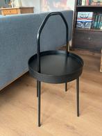 Ikea Burvik, bijzettafeltje, zwart, Huis en Inrichting, Tafels | Bijzettafels, Minder dan 55 cm, Rond, Zo goed als nieuw, Ophalen