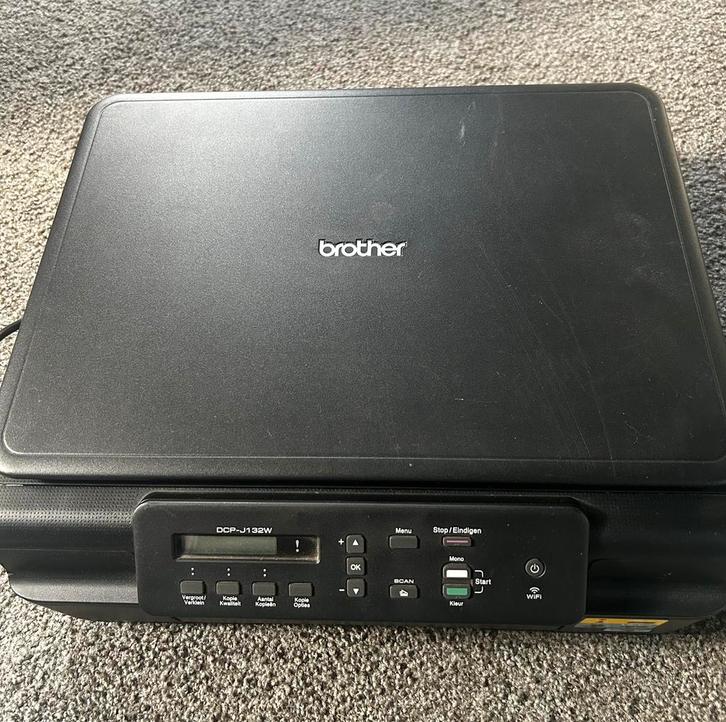 Brother DCP-J132W printer, Computers en Software, Printers, Gebruikt, All-in-one, Kleur printen, Kopieren, Scannen, Zwart-en-wit printen