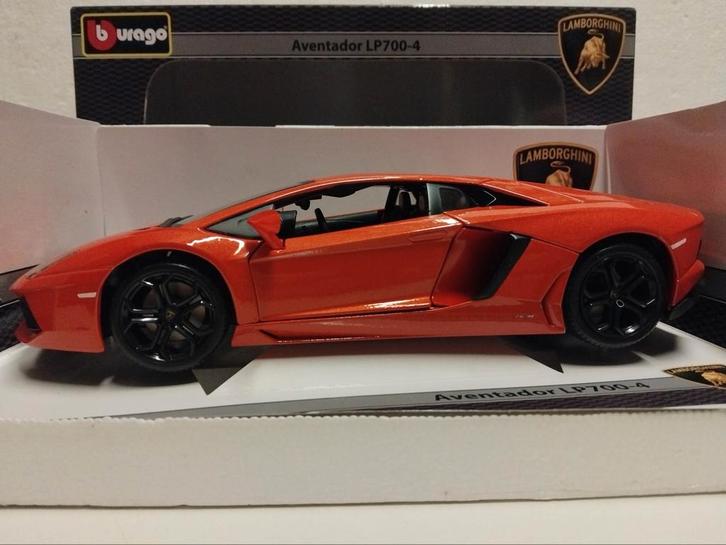 Lamborghini Aventador LP700 - 4 orangeblack Bburago 1:18 KRD, Hobby en Vrije tijd, Modelauto's | 1:18, Zo goed als nieuw, Auto