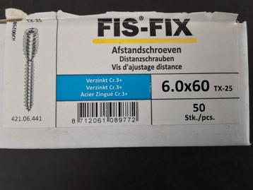 Fis-Fix afstandschroeven 6.0 X 60 beschikbaar voor biedingen