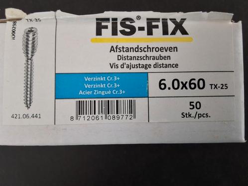 Fis-Fix afstandschroeven 6.0 X 60, Doe-het-zelf en Verbouw, IJzerwaren en Bevestigingsmiddelen, Zo goed als nieuw, Overige typen