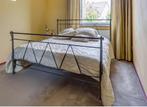 Metalen bed 160x200, Zwart, Tweepersoons, Ophalen of Verzenden, Zo goed als nieuw