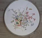 Porseleinen taartplateau rand verzilverd 1920 - 1940, Ophalen of Verzenden