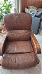 Eiken fauteuil, Ophalen, Gebruikt, 50 tot 75 cm, Hout