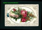 Prachtig wenskaartje, brocante versiering M03-16, Verzenden, Voor 1920, Gelopen