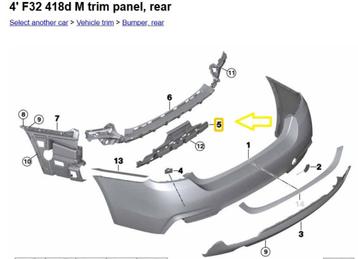 BMW 4' F32 F33 F36 #51128054565 Versteviging achterbumper beschikbaar voor biedingen