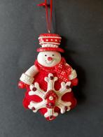 Sneeuwpop plat vilt kerstornament Kurt S. Adler, Verzenden, Nieuw