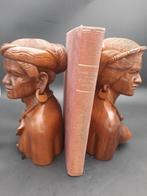 2 oude houten boekenstaanders, jaren 60, Antiek en Kunst, Ophalen of Verzenden
