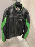 Tka Harley Davidson leren jas met groene details 2XL, Jas | leer, Harley Davidson, Heren, Tweedehands