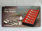 6 vintage verzilverde messenleggers, teckels, Overige materialen, Overige typen, Ophalen of Verzenden, Zo goed als nieuw