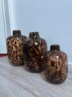 3 Cheetah vazen - klein, medium, groot, Huis en Inrichting, Woonaccessoires | Vazen, Ophalen, Overige kleuren, Nieuw, Glas