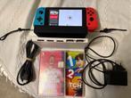 Nintendo Switch + spellen + tasje, Spelcomputers en Games, Gebruikt, Ophalen of Verzenden, Sport, 3 spelers of meer