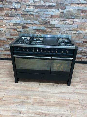 Luxe Smeg Fornuis 6 pits + Grill dubbele oven 120 cm beschikbaar voor biedingen