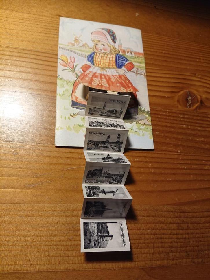 Klepjeskaart Groeten Uit Rotterdam 10 Mini Afb., Verzamelen, Ansichtkaarten | Nederland, Gelopen, Zuid-Holland, 1920 tot 1940