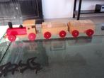 Zwaar Houten TREIN, 3 delen, totale lengte 67 cm, Ophalen, Zo goed als nieuw, Overige typen