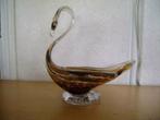 Prachtige zwaan van wit en bruin glas.Hisslinger Rattenberg, Ophalen of Verzenden, Nieuw