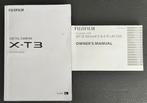 Fujifilm X-T3 & XF 18-55mm Handleiding manual, Ophalen of Verzenden, Zo goed als nieuw, Fuji, Geen optische zoom