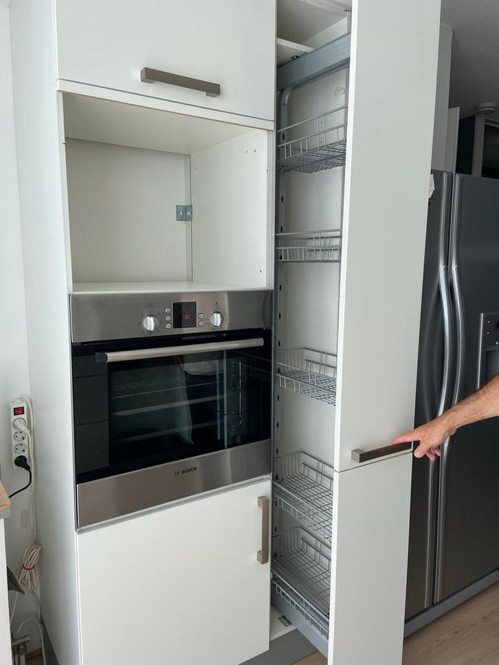 Apothekerskast+ kast voor oven en magnetron, Witgoed en Apparatuur, Ovens, Gebruikt, Inbouw, Oven, 60 cm of meer, Ophalen