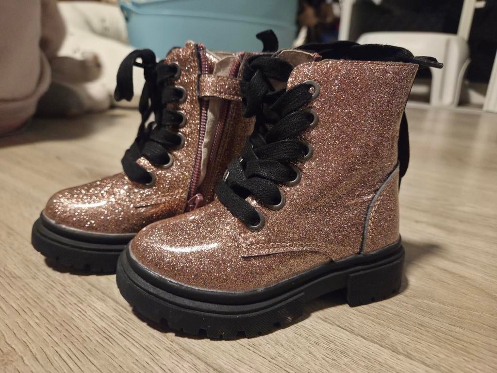 TwoDay roze glitter laarsjes maat 22, Meisje, Ophalen of Verzenden, TwoDay, Laarzen