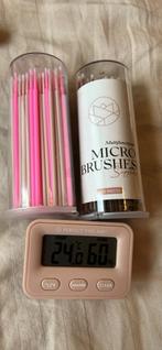 Microbrushes en wekker perfect eyelash, Ophalen of Verzenden, Zo goed als nieuw, Handen en Nagels