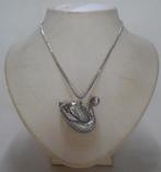 Zilveren prachtige massieve hanger zwaan nr.1163, Sieraden, Tassen en Uiterlijk, Antieke sieraden, Verzenden, Zilver, Hanger