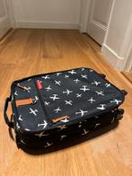 Kindertrolley | kidzroom | zwart met vliegtuigjes, Sieraden, Tassen en Uiterlijk, Koffers, Overige materialen, Minder dan 50 cm