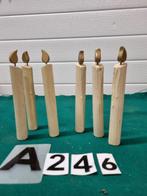 - houten kaarsen zes stuks, Ophalen of Verzenden, 'T Olde Gre-j, Info@toldegrej.nl, Endepoelstraat 20f Didam