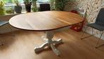 Ronde uitschuifbare eiken tafel, Ophalen, Gebruikt, Rond, Vijf personen of meer