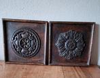 Twee houten paneeltjes, Ophalen of Verzenden, Zo goed als nieuw