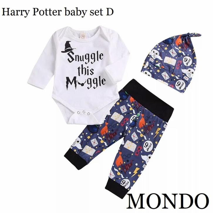 Harry Potter Baby kleding romper muts broek uil hedwig shirt, Kinderen en Baby's, Babykleding | Baby-kledingpakketten, Nieuw, Maat 62