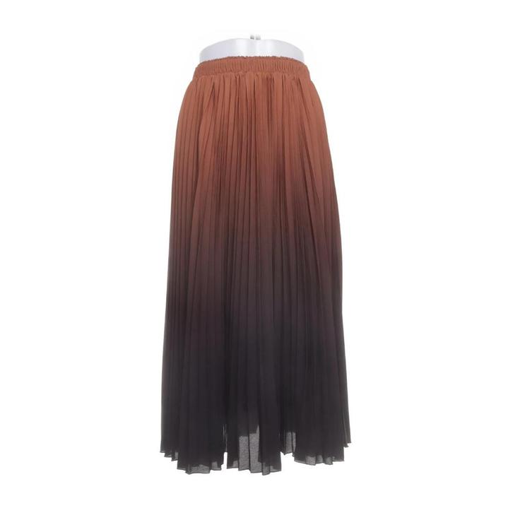 M/L  Zwierige midi rok - caramel/bruin, Kleding | Dames, Rokken, Zo goed als nieuw, Maat 38/40 (M), Bruin, Onder de knie, Ophalen of Verzenden