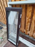 Hardhouten buiten Raamkozijn met glas 140x123cm, Doe-het-zelf en Verbouw, Glas en Ramen, Ophalen