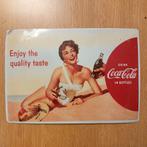 Coca cola reclame bord vintage, Ophalen of Verzenden, Gebruikt, Reclamebord