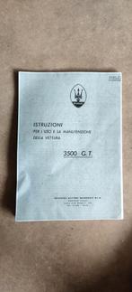 Maserati 3500 G.T. Istruzioni, Auto diversen, Handleidingen en Instructieboekjes, Ophalen of Verzenden