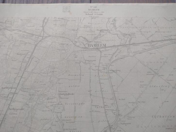 346  Haarlem Vinkenburg Berkenrode Overveen Plattegrond 1926, Antiek en Kunst, Kunst | Litho's en Zeefdrukken, Ophalen of Verzenden
